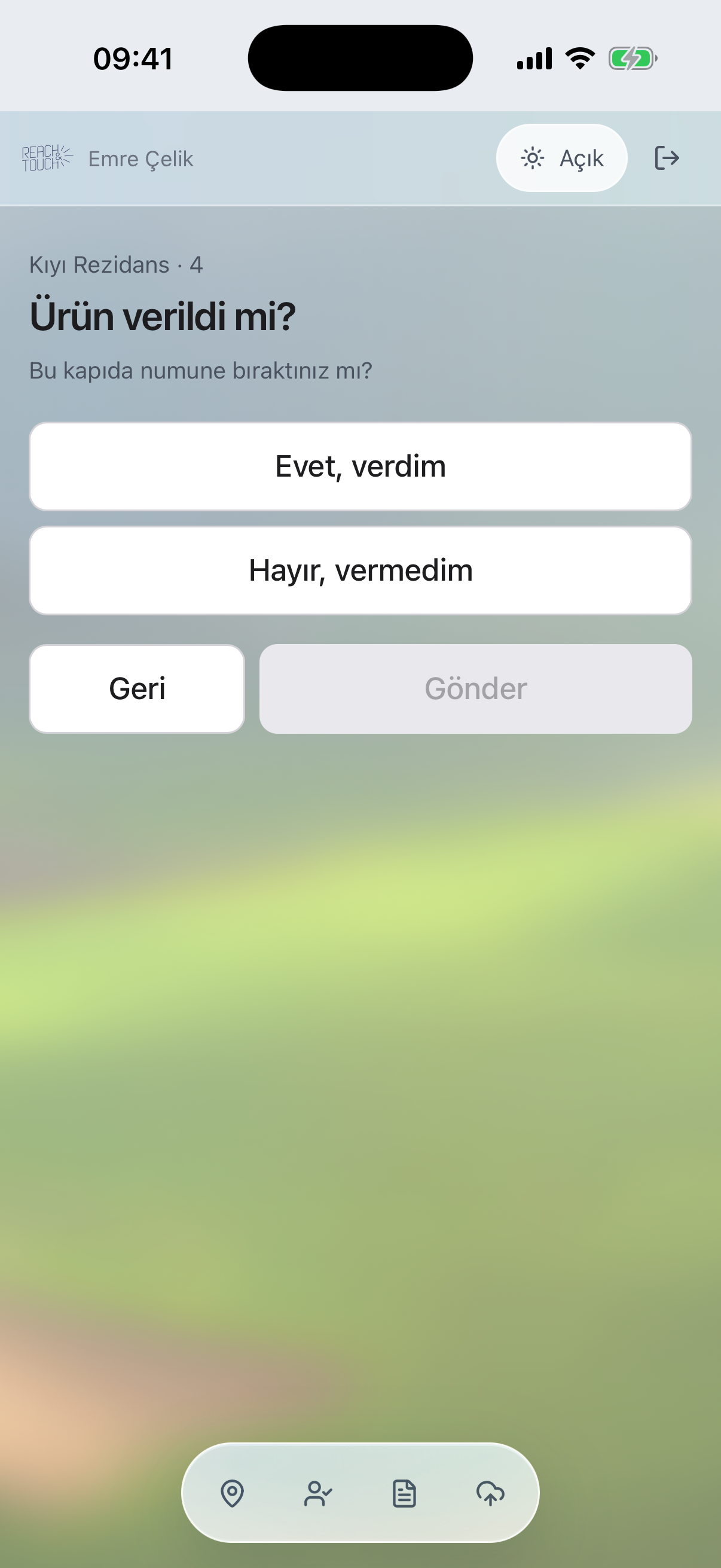 Ürün verildi mi adımı — D2D