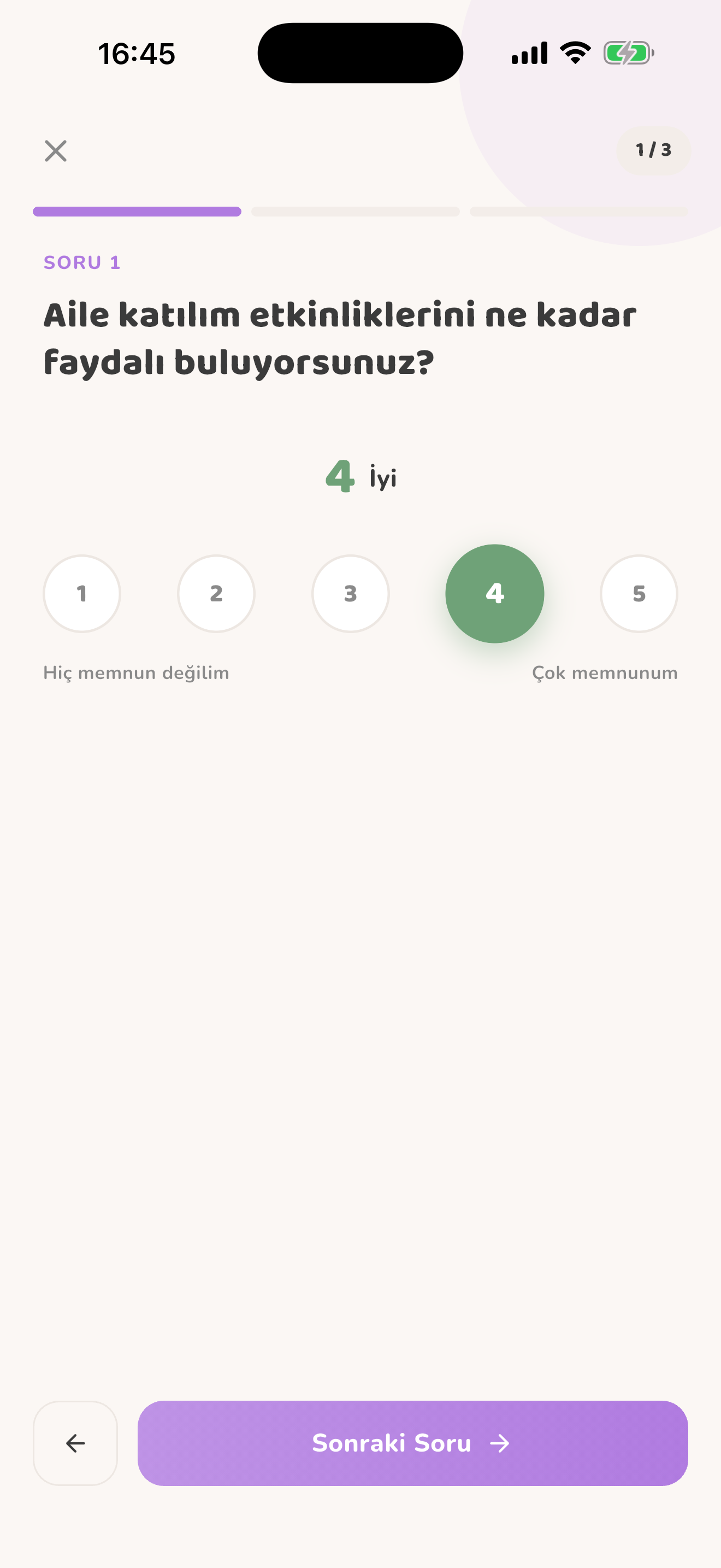 Velinin anket yanıtlaması — Kiduca uygulaması