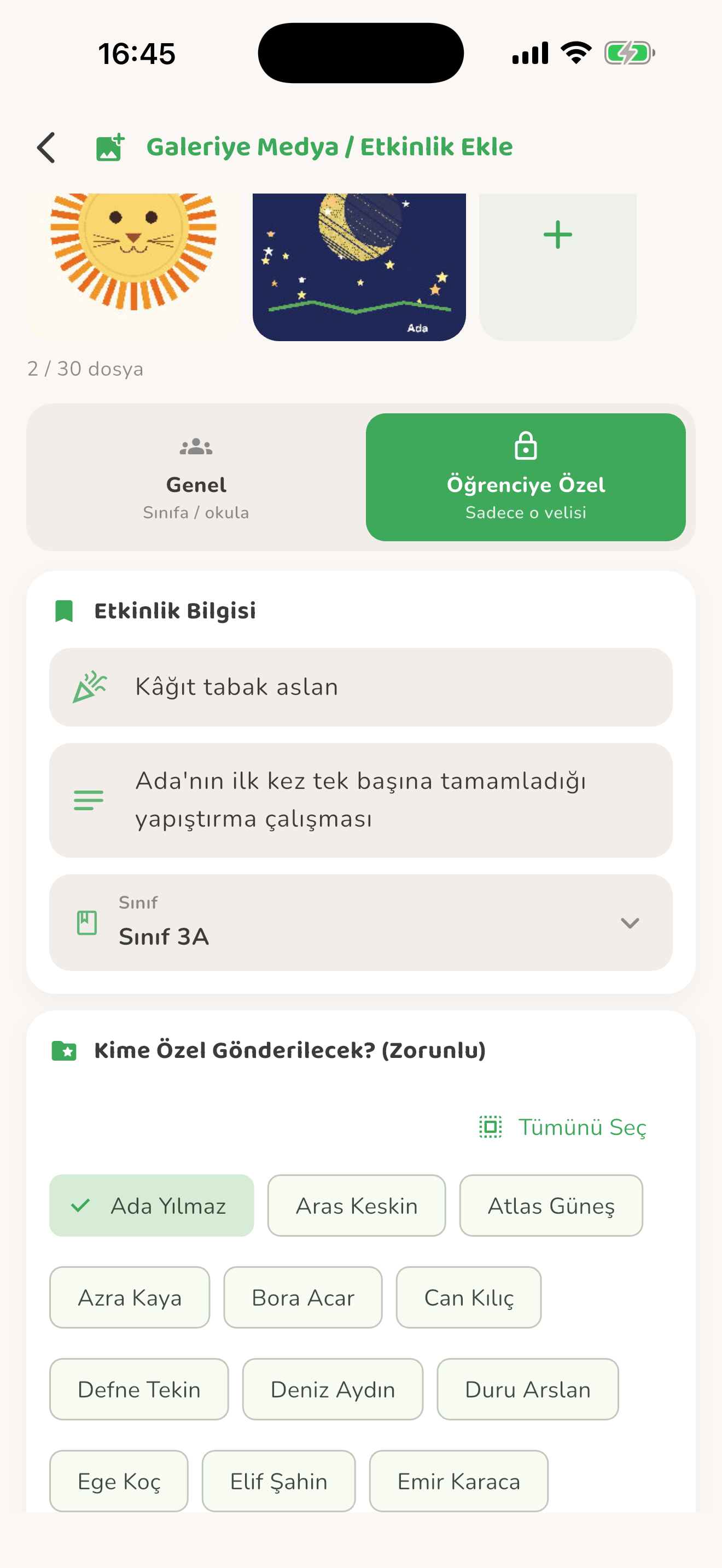 Medya görünürlüğü ve öğrenci seçimi — Kiduca uygulaması