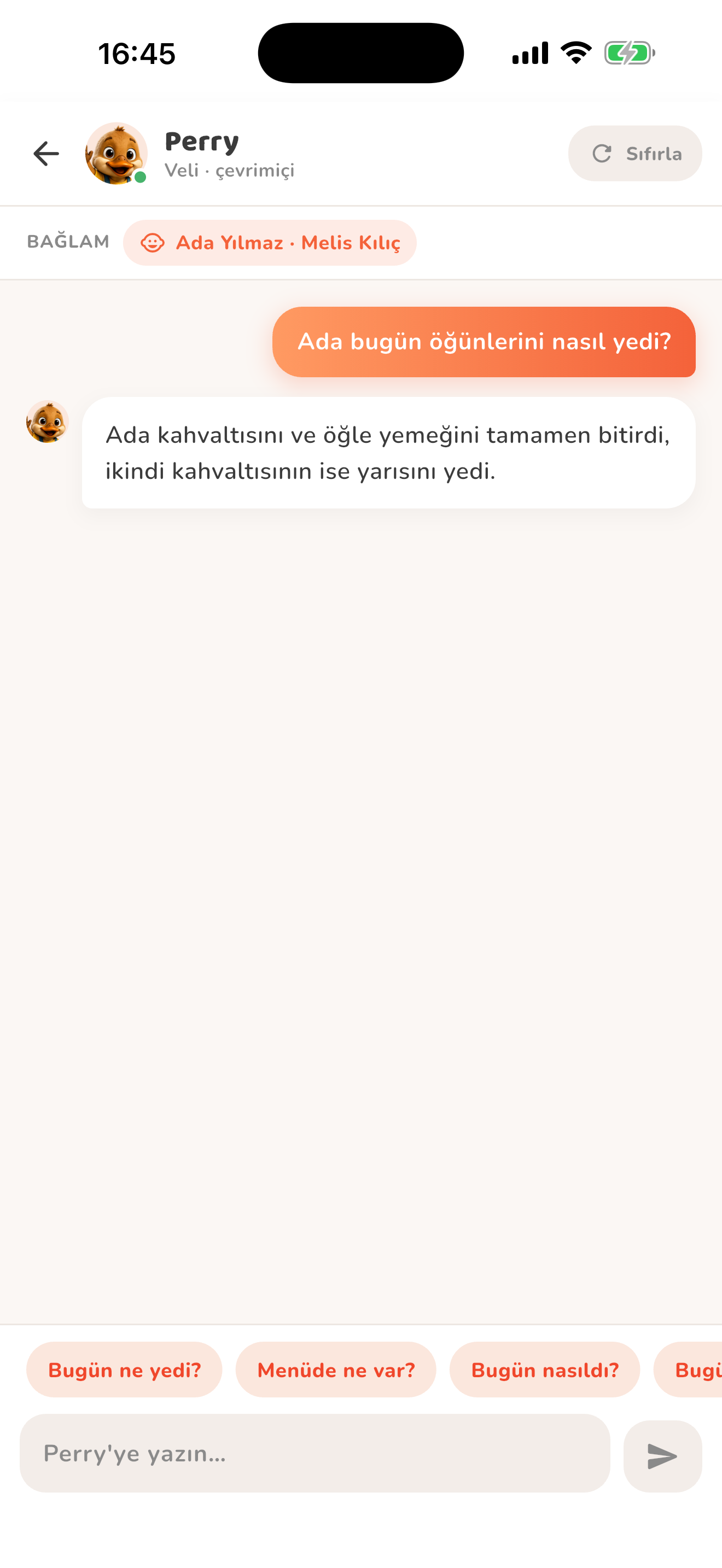 Veli için çocuğun günü — Kiduca uygulaması