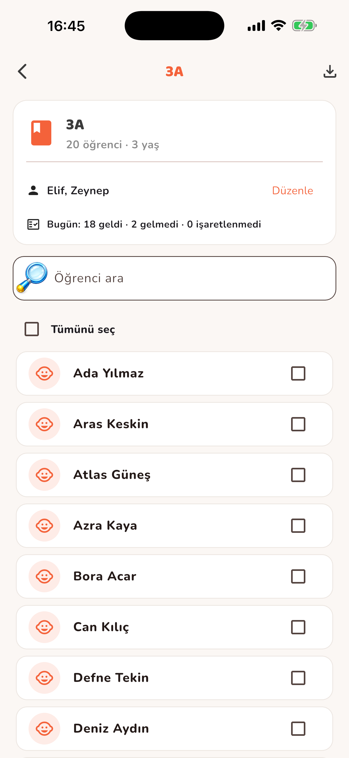 Sınıf kapasitesi ve öğretmen ataması — Kiduca uygulaması